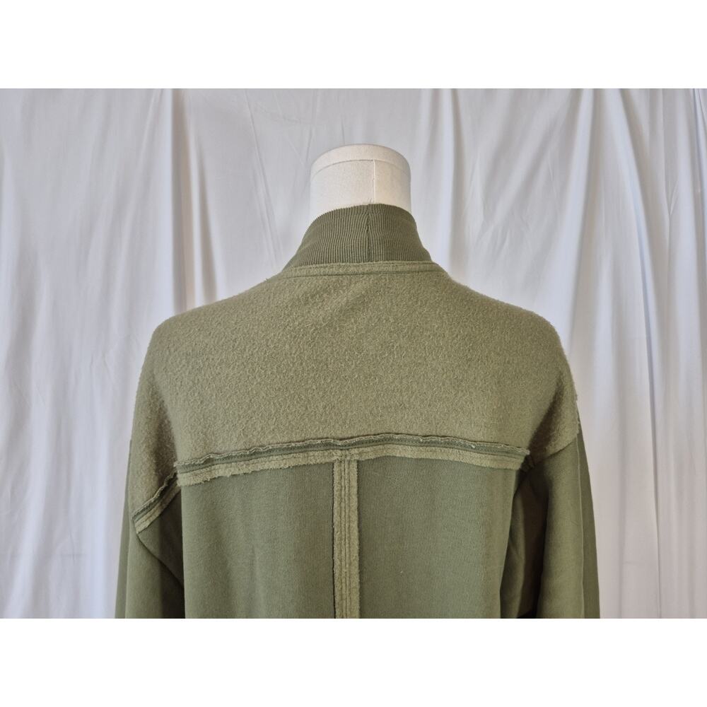Anthropologie Pilcro Aubrey Draped Cardigan Oversized Green Fleece Small - Picture 11 of 13